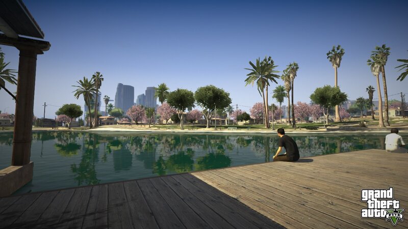 GTA V park scene