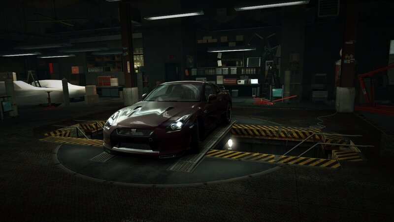 GTR in garage workshop