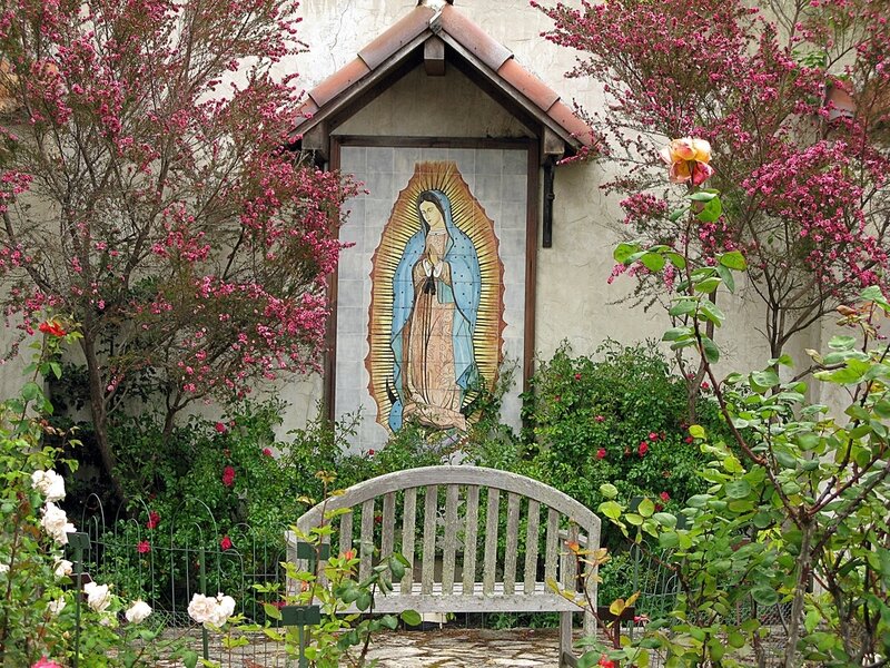 Guadalupe Tile in Garden