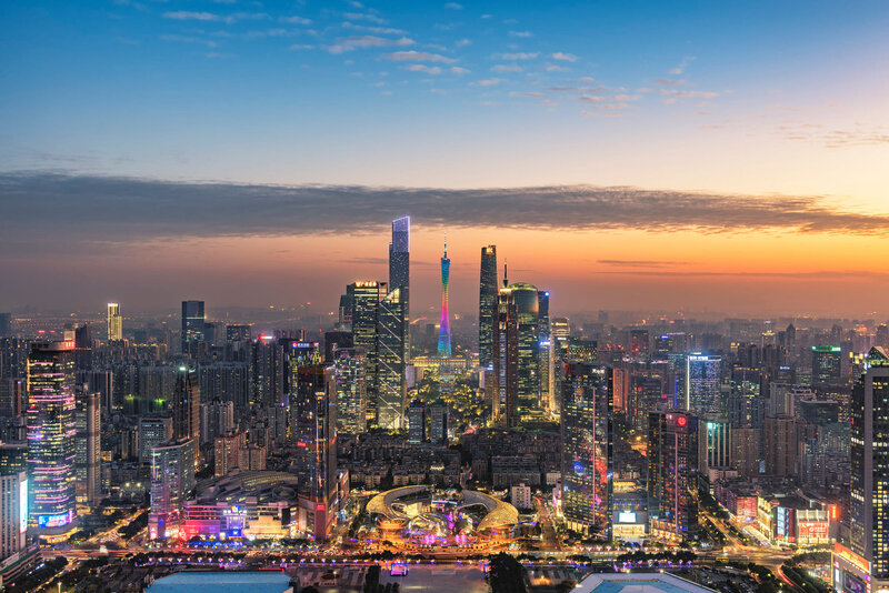 Guangzhou Skyline — Blue