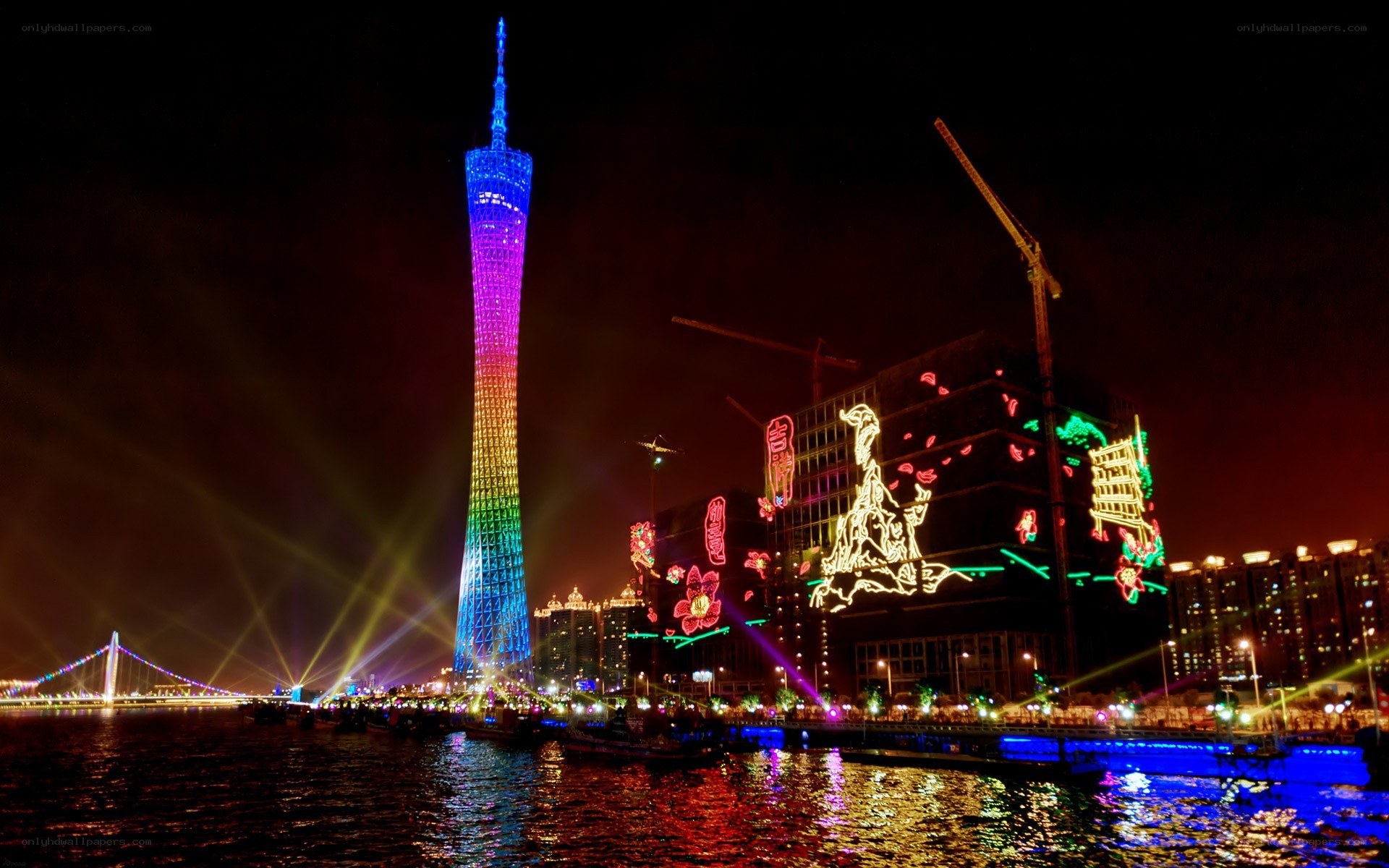Guangzhou Tower at night