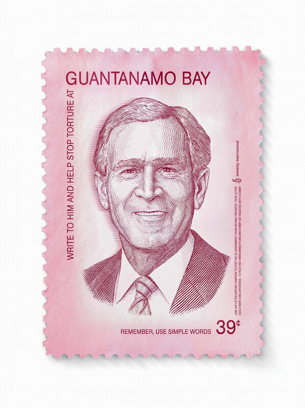 Guantanamo Bay stamp with portrait