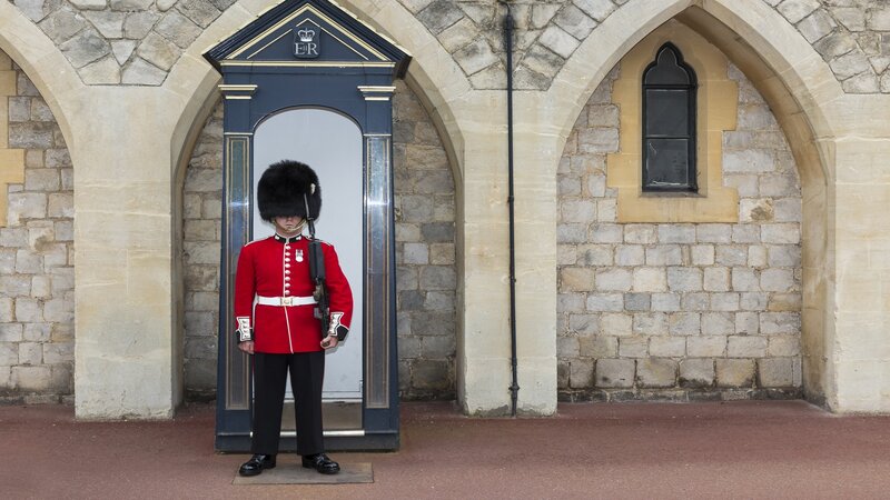 Guard in Red Uniform