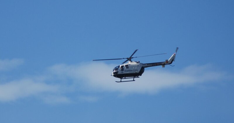 Guardia Civil helicopter in flight