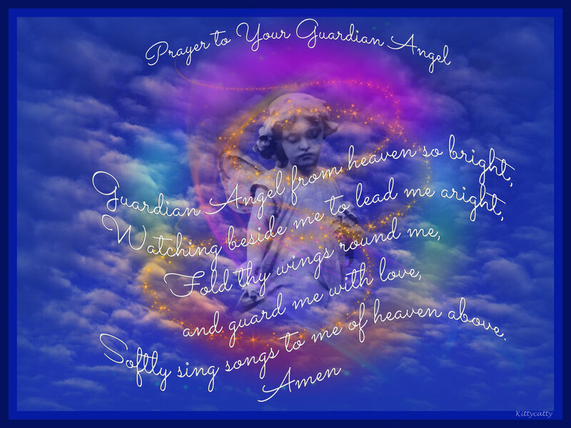 Guardian Angel Statue — Blue