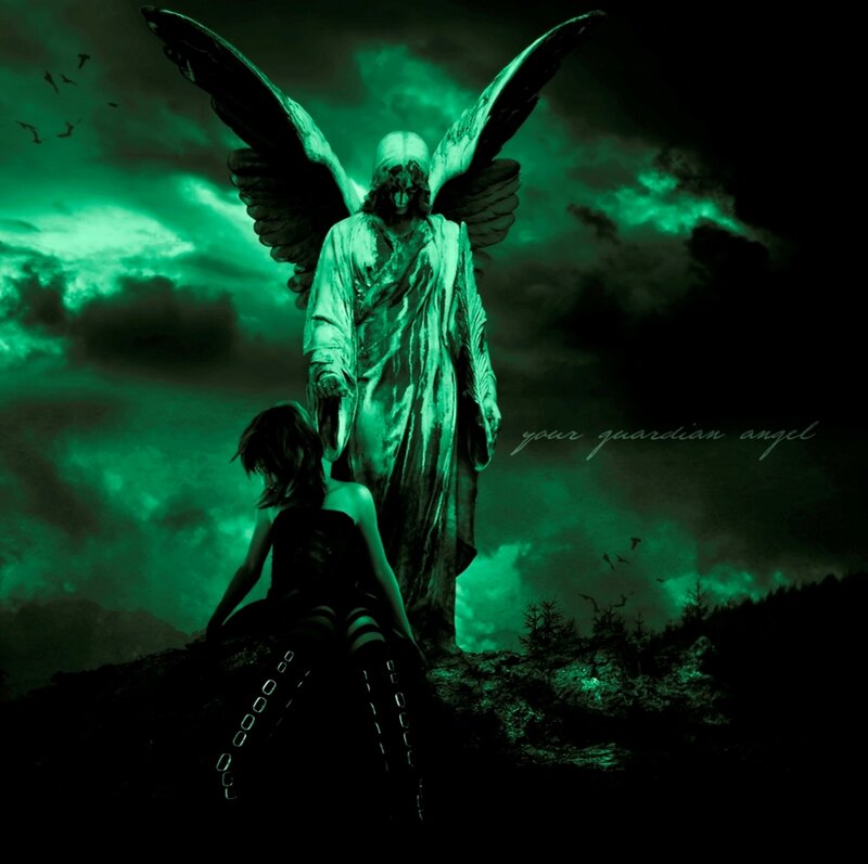 Guardian Angel Statue — Green