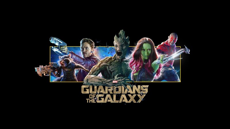 Guardians of the Galaxy Team — Black, Dramatic, Digital Art, Rocket Raccoon