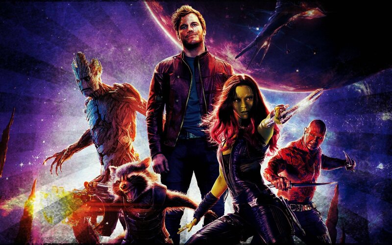 Guardians of the Galaxy Team — Purple, Dramatic, Night, Digital Art
