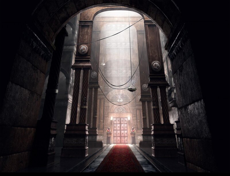 Guards at Ornate Door