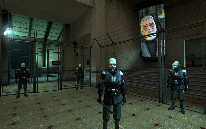 guards in a prison courtyard