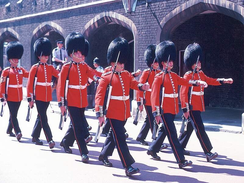 Guards marching in London