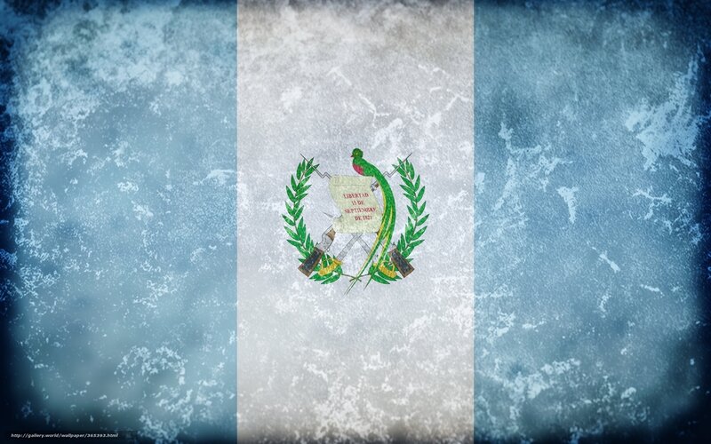 Guatemala flag with emblem