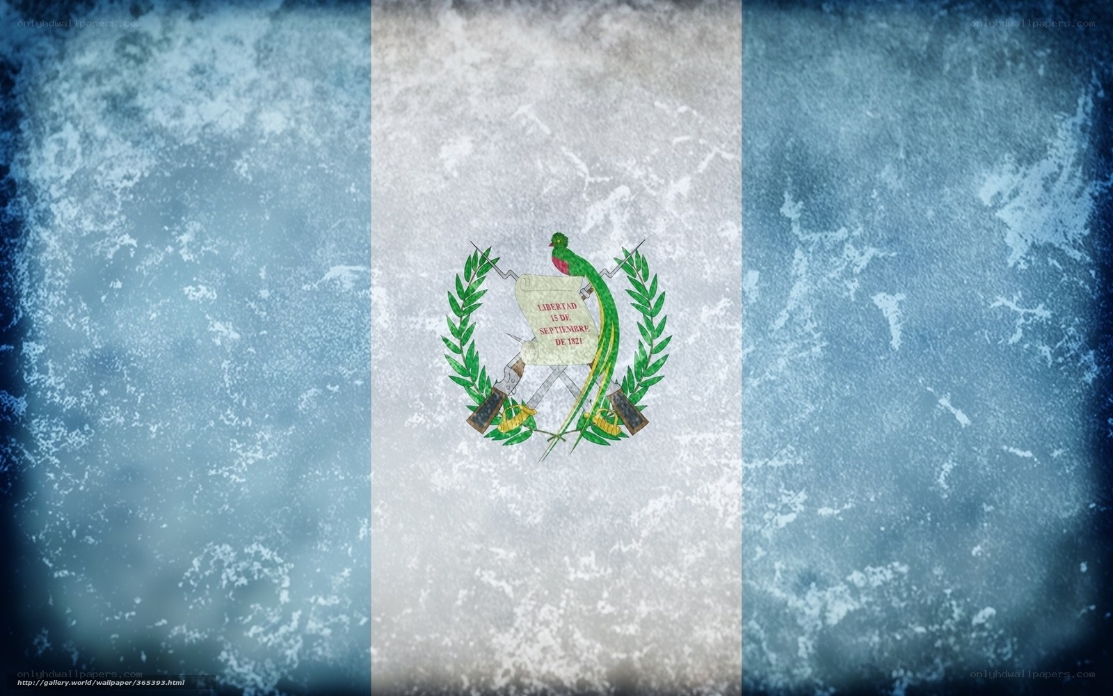 Guatemala flag with emblem