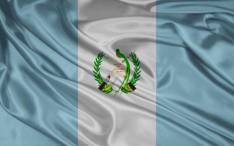 Guatemalan flag waving