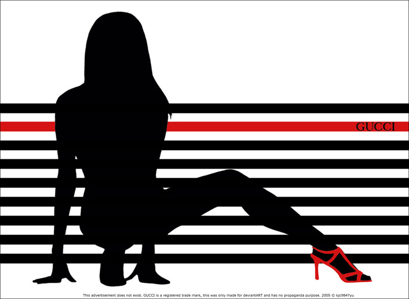 Gucci ad with silhouette