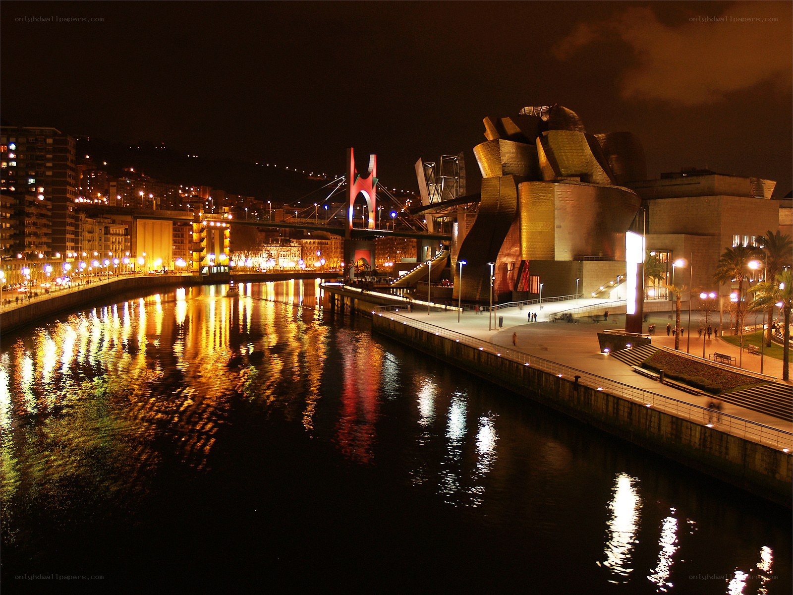 Guggenheim Museum at night