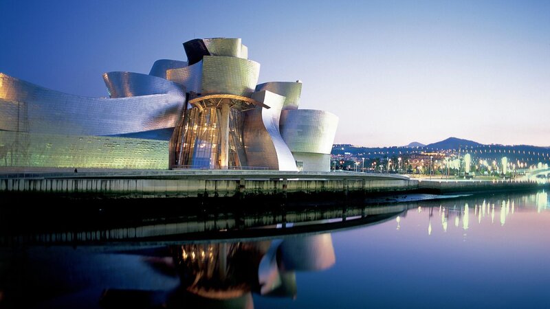 Guggenheim Museum Bilbao — Blue, Serene, Sunset