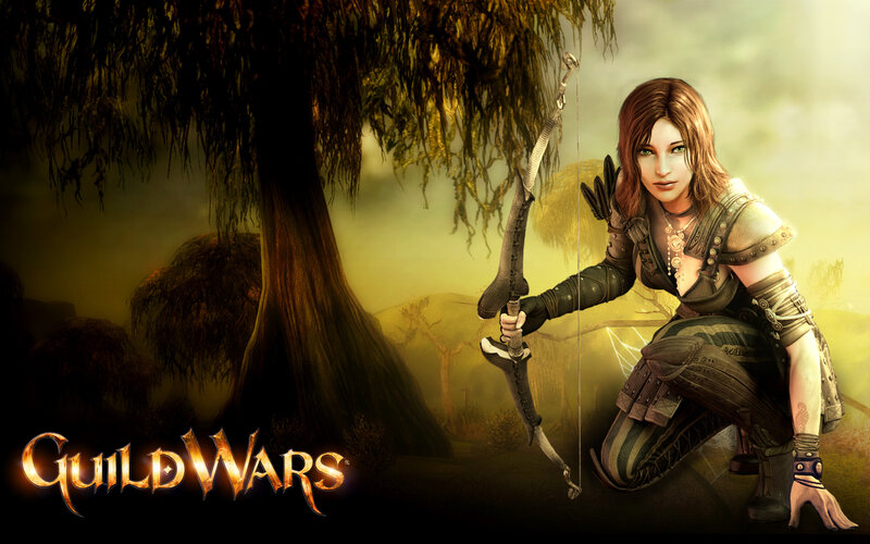 Guild Wars archer in swamp