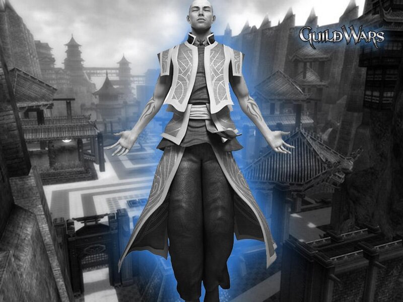 Guild Wars character in ancient city