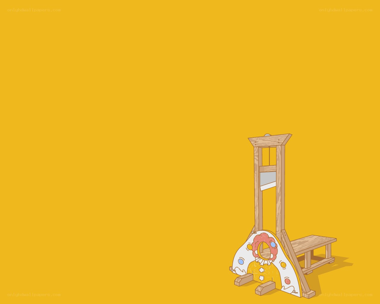 guillotine with clown figure