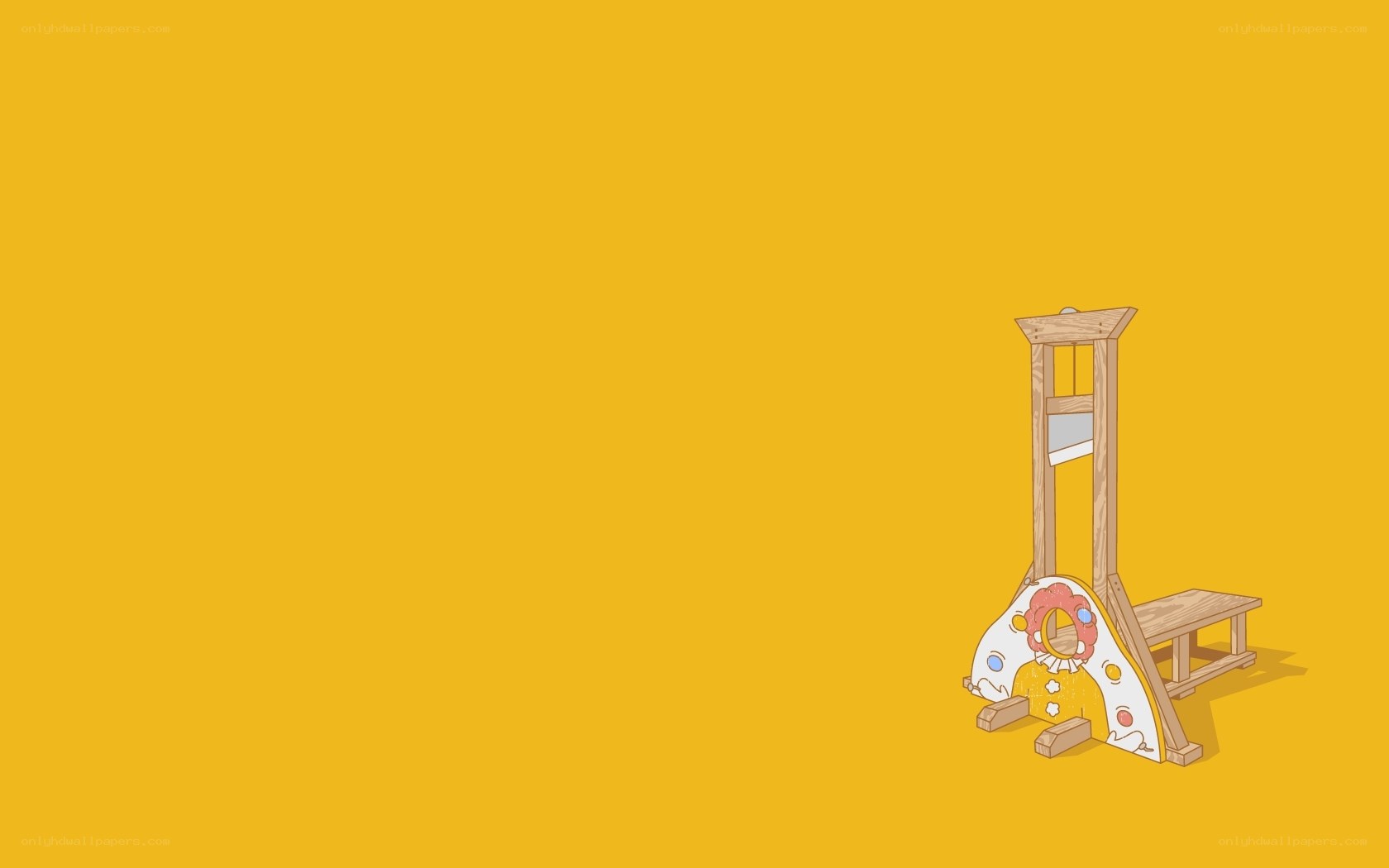 Guillotine with clown figure