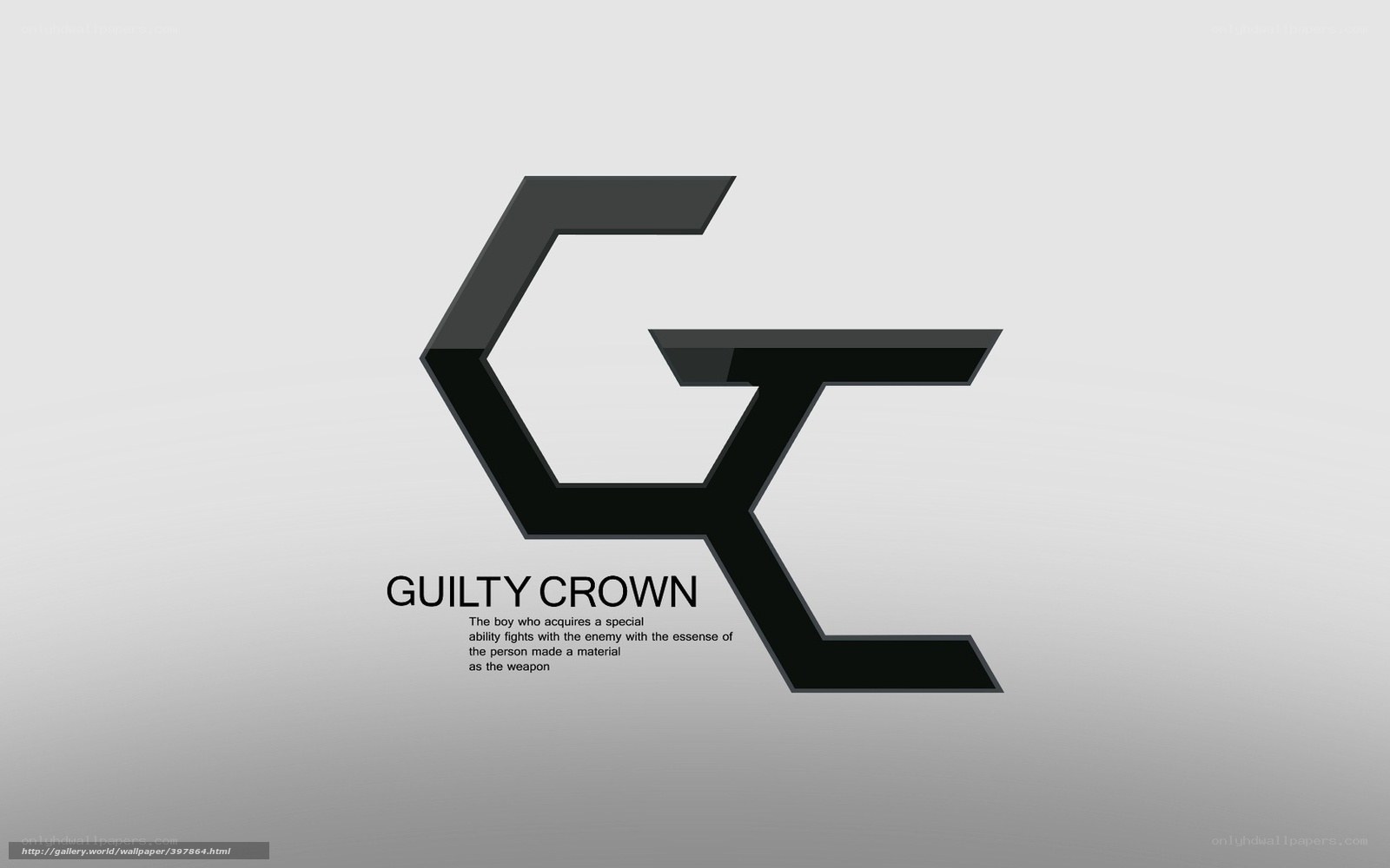 Guilty Crown logo and tagline