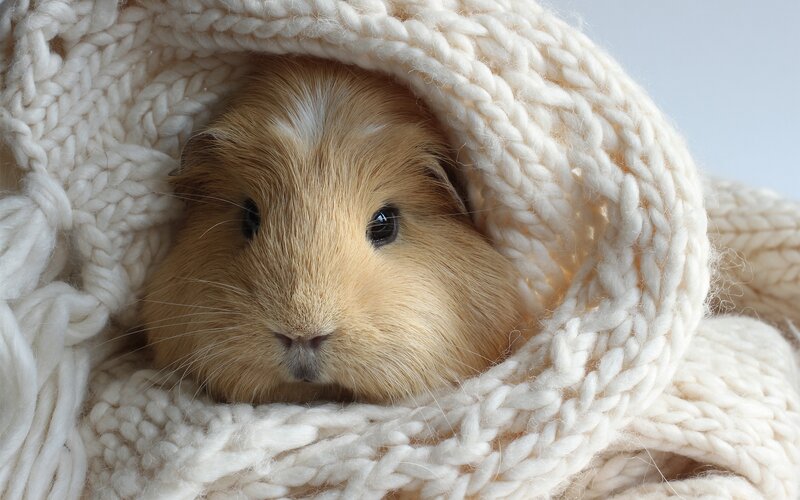 Guinea Pig in Blanket