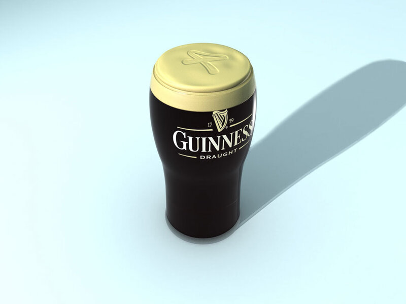Guinness Beer Glass — Black