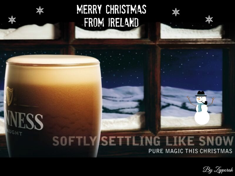 Guinness Beer Glass — Brown, Festive