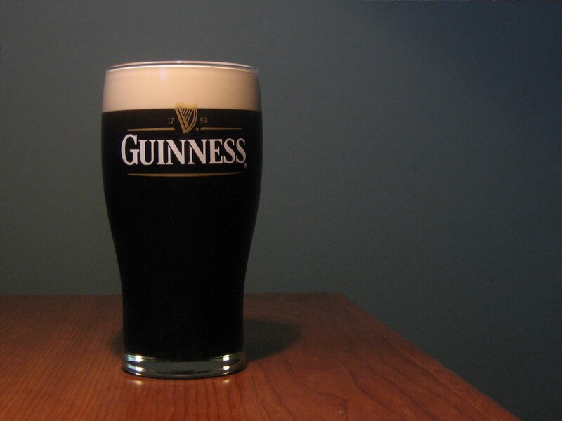 Guinness beer in a pint glass