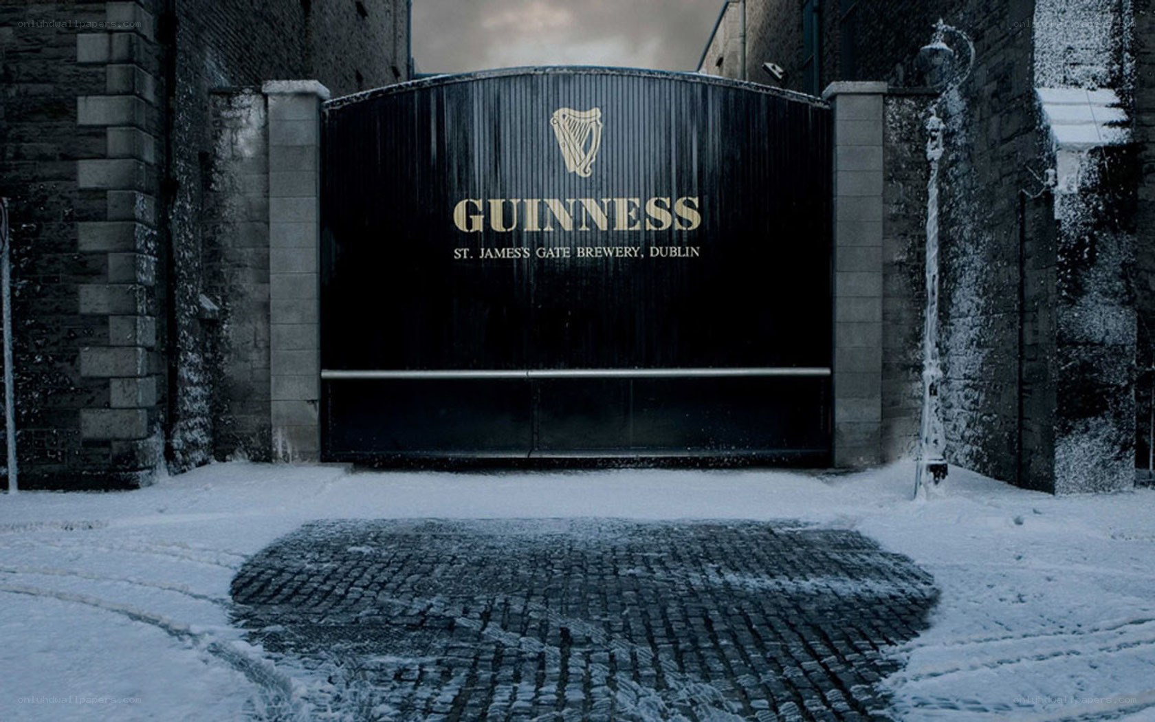 Guinness Brewery in Snow