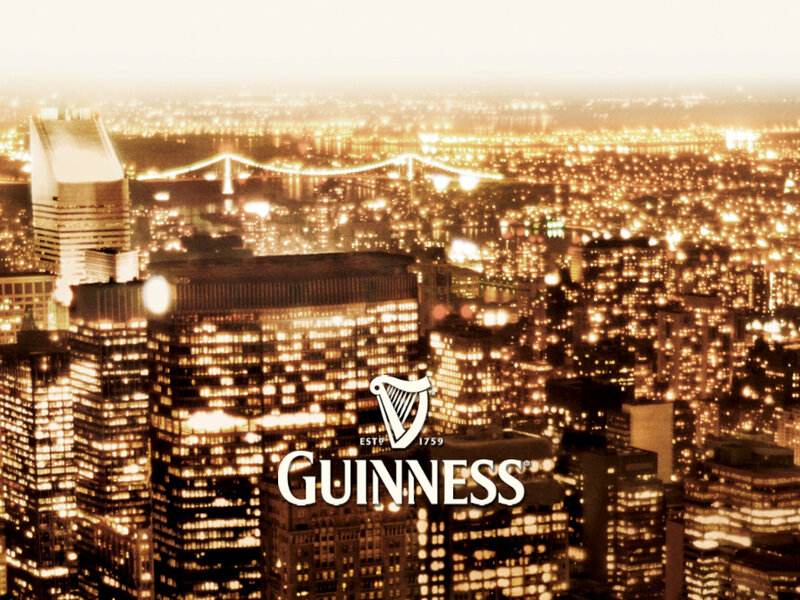 Guinness cityscape at night