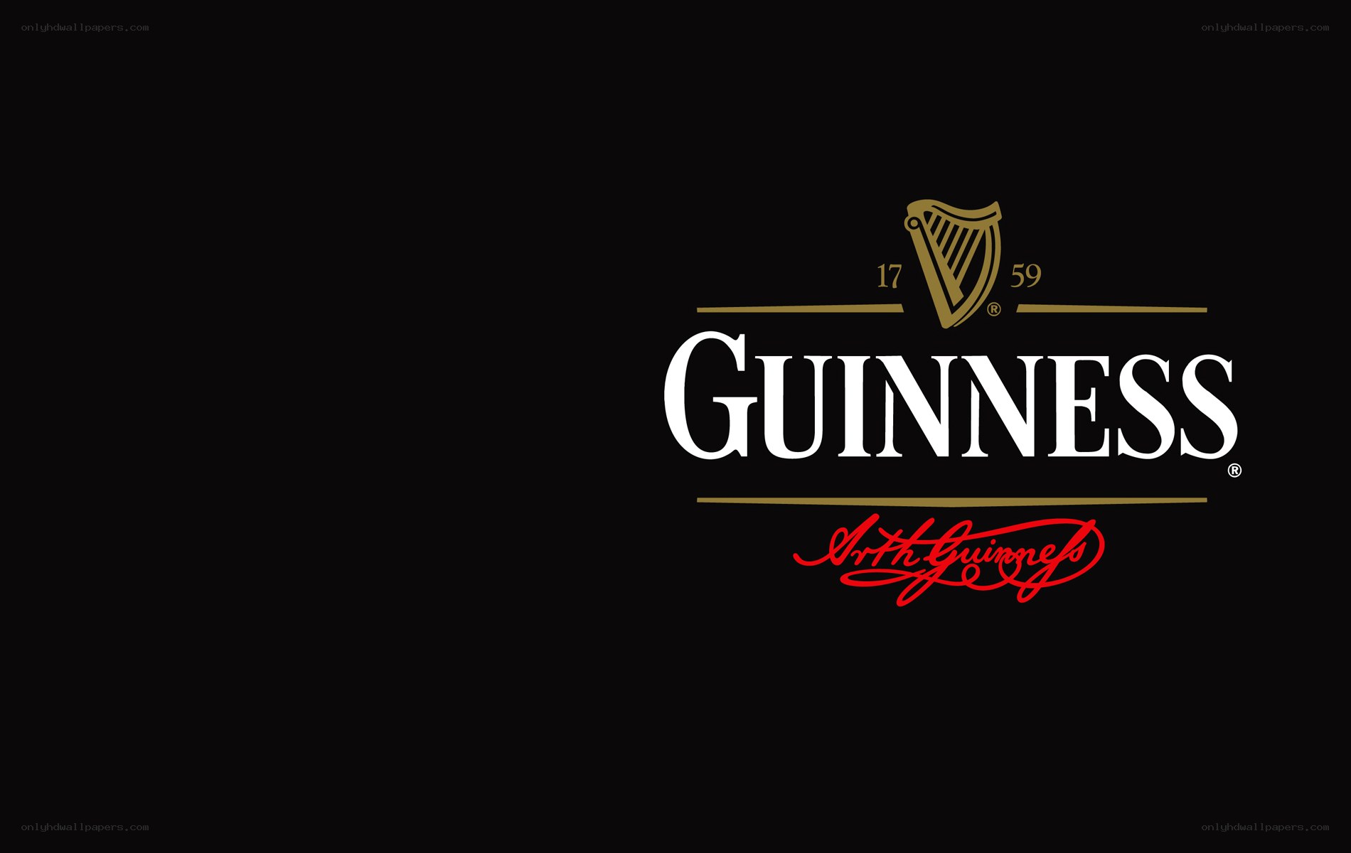 Guinness logo on black