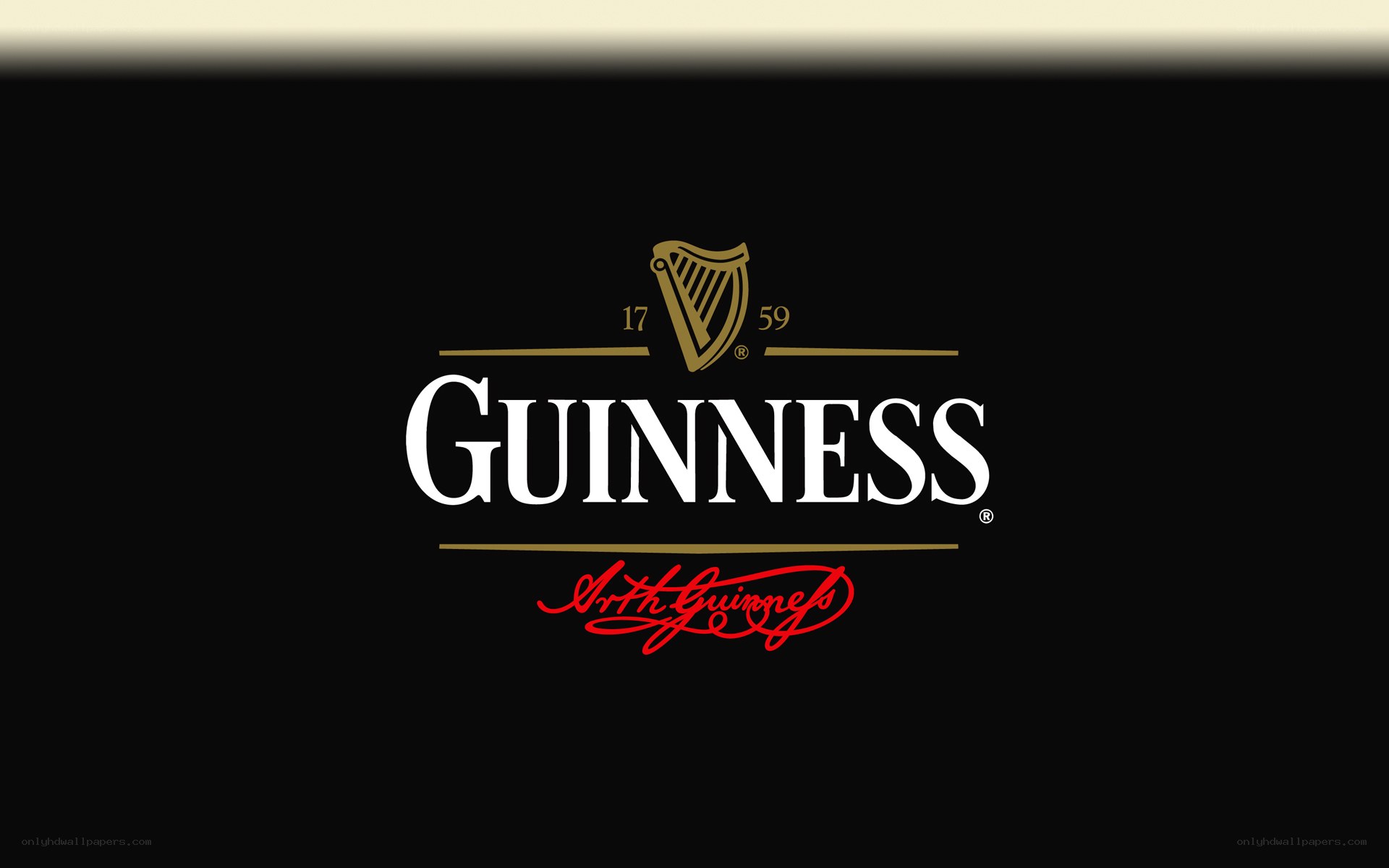 Guinness logo on black