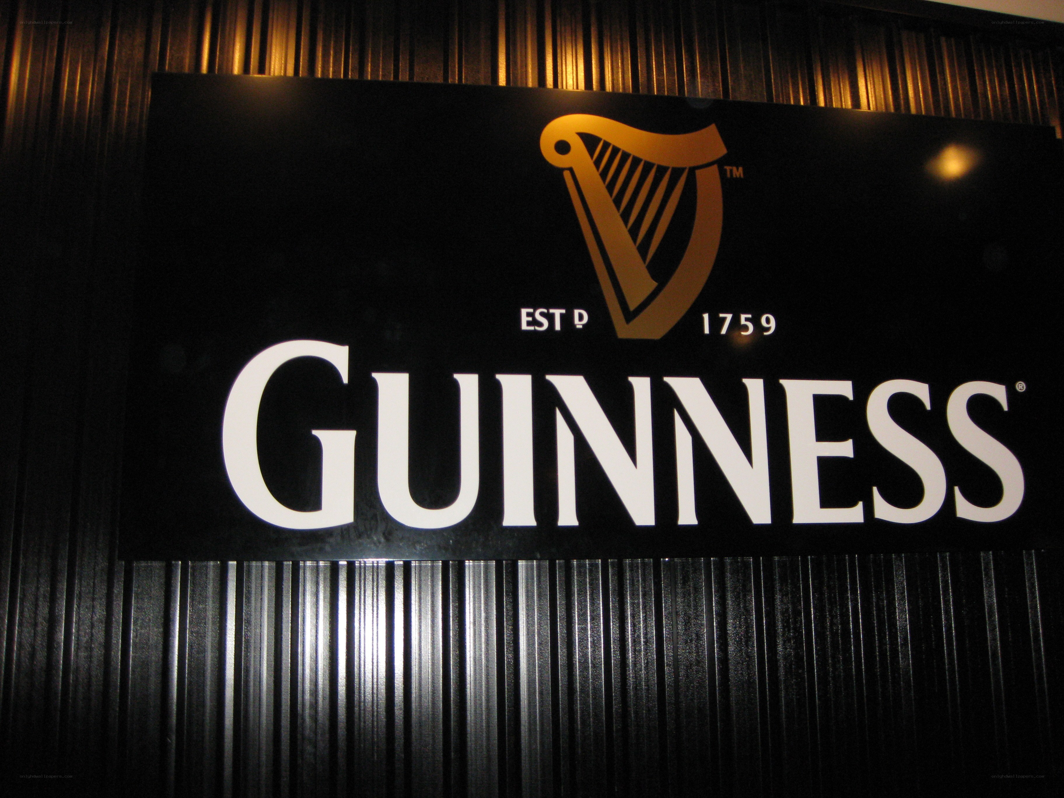 Guinness sign on wall