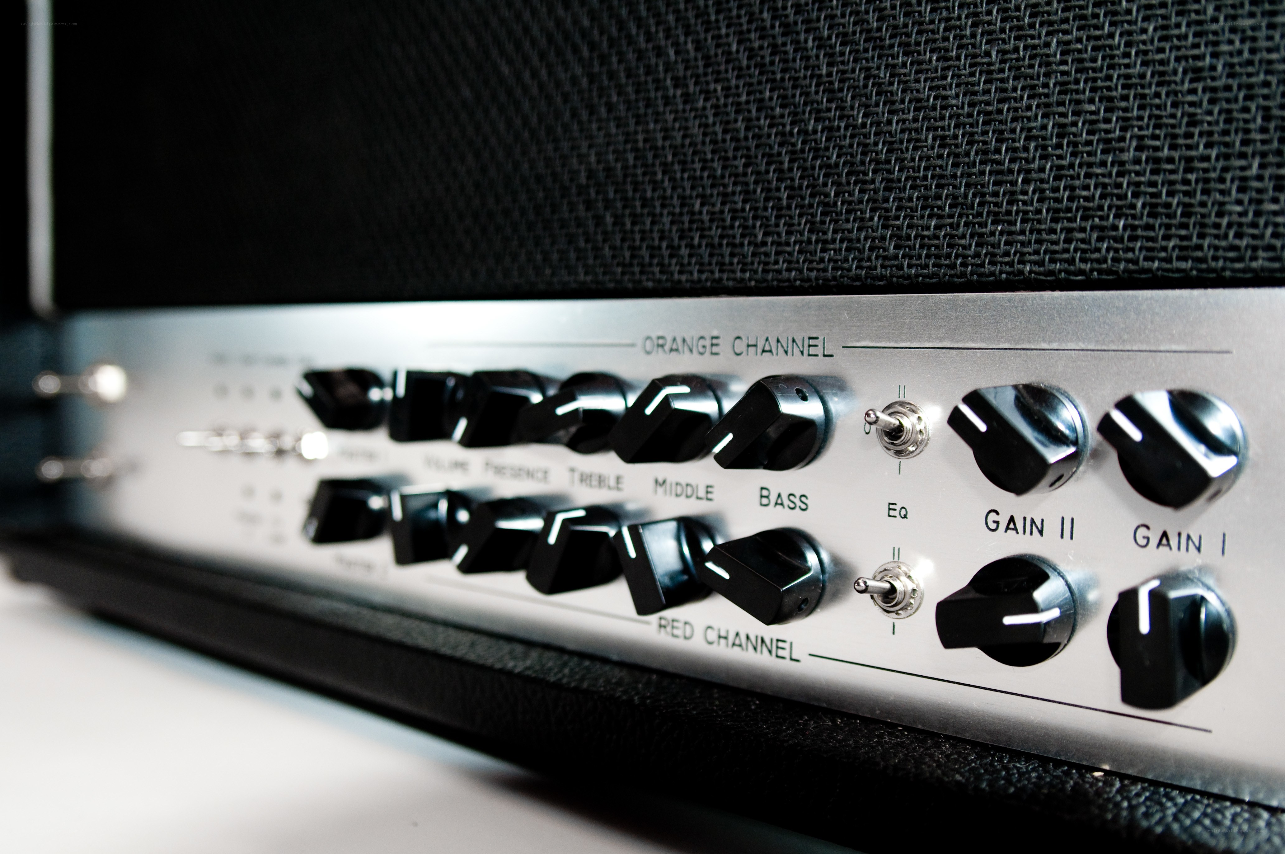 guitar amplifier control panel