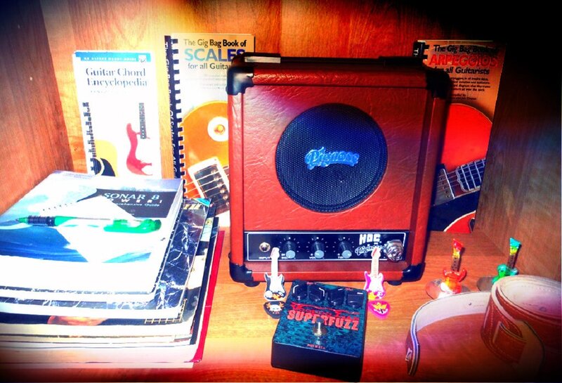 Guitar Amplifier on Shelf
