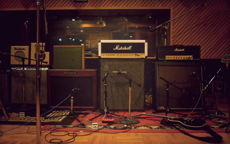 Guitar Amplifiers in Studio — Brown