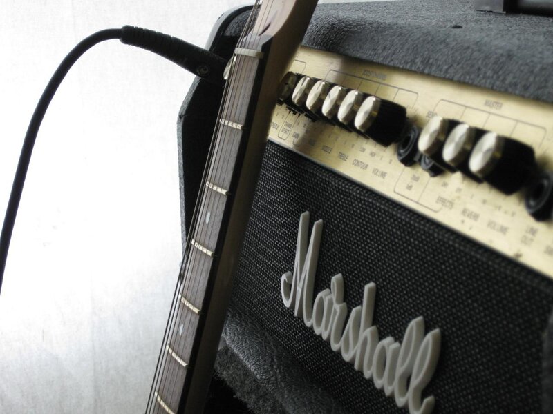 Guitar and amplifier setup