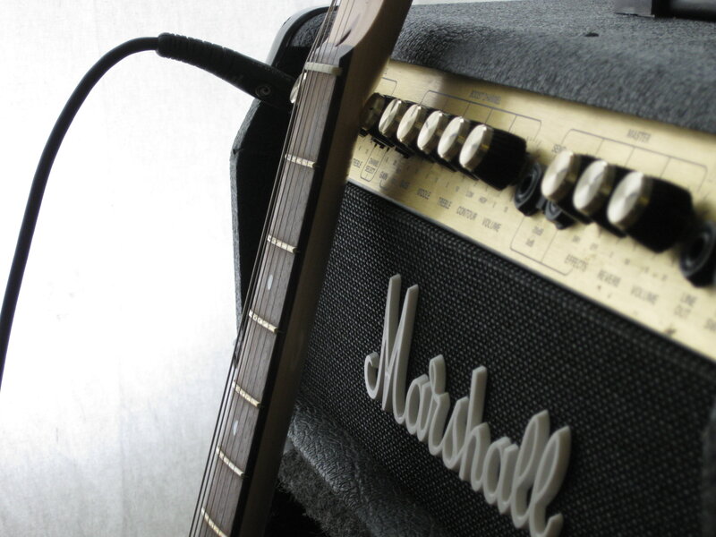 guitar and amplifier setup