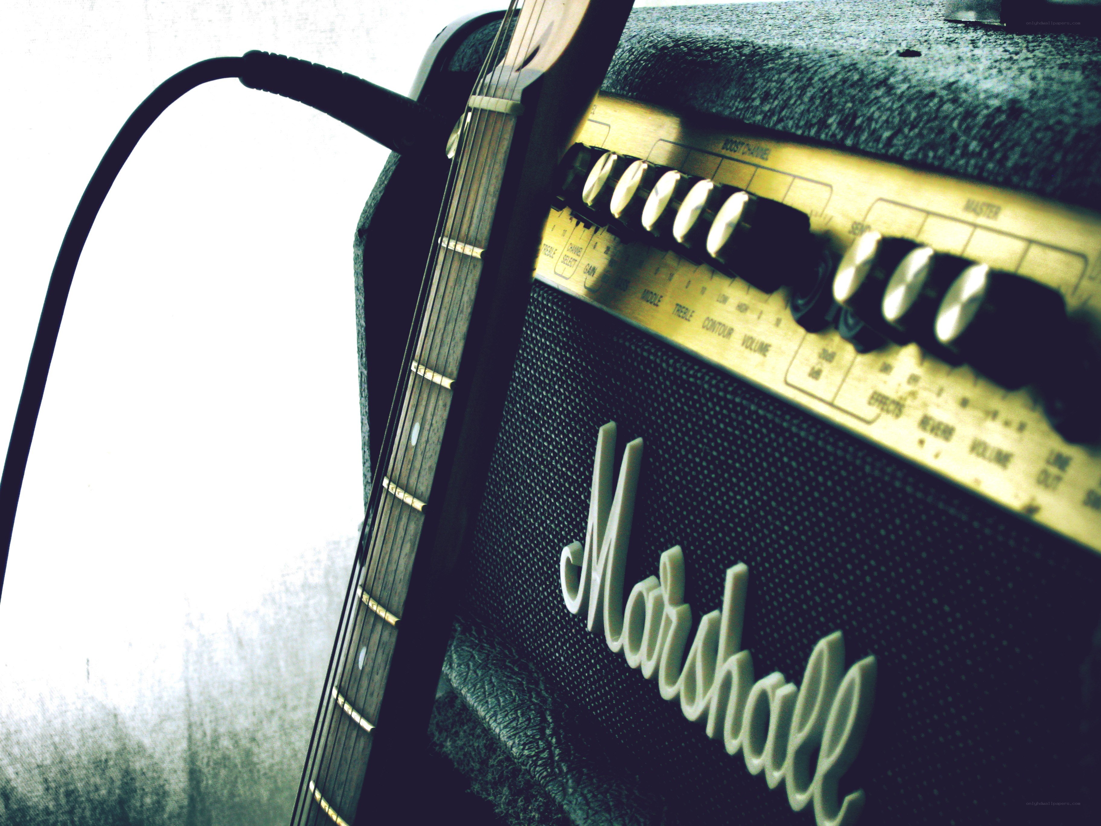 Guitar and amplifier setup