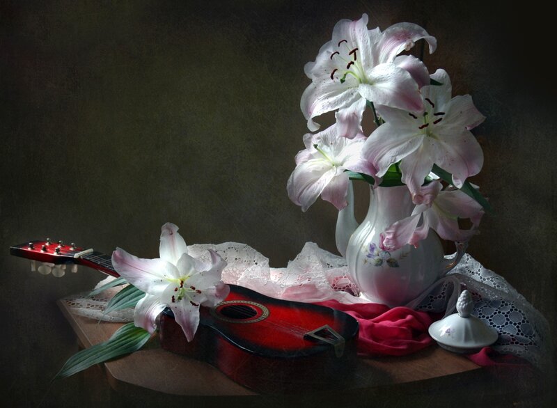 Guitar and Lilies