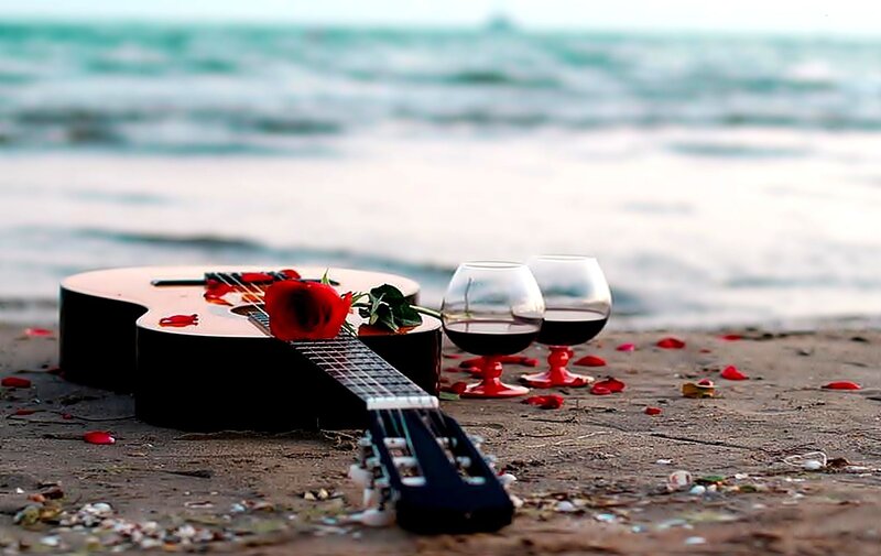 Guitar and Wine Glasses