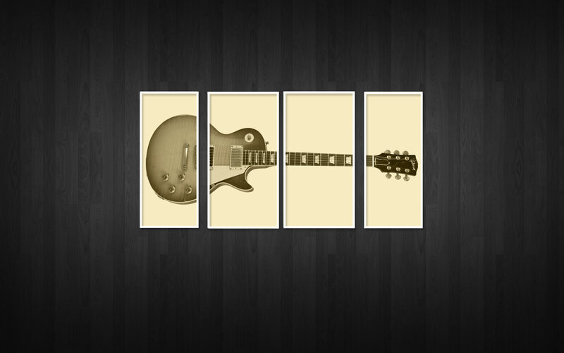 guitar art wall display