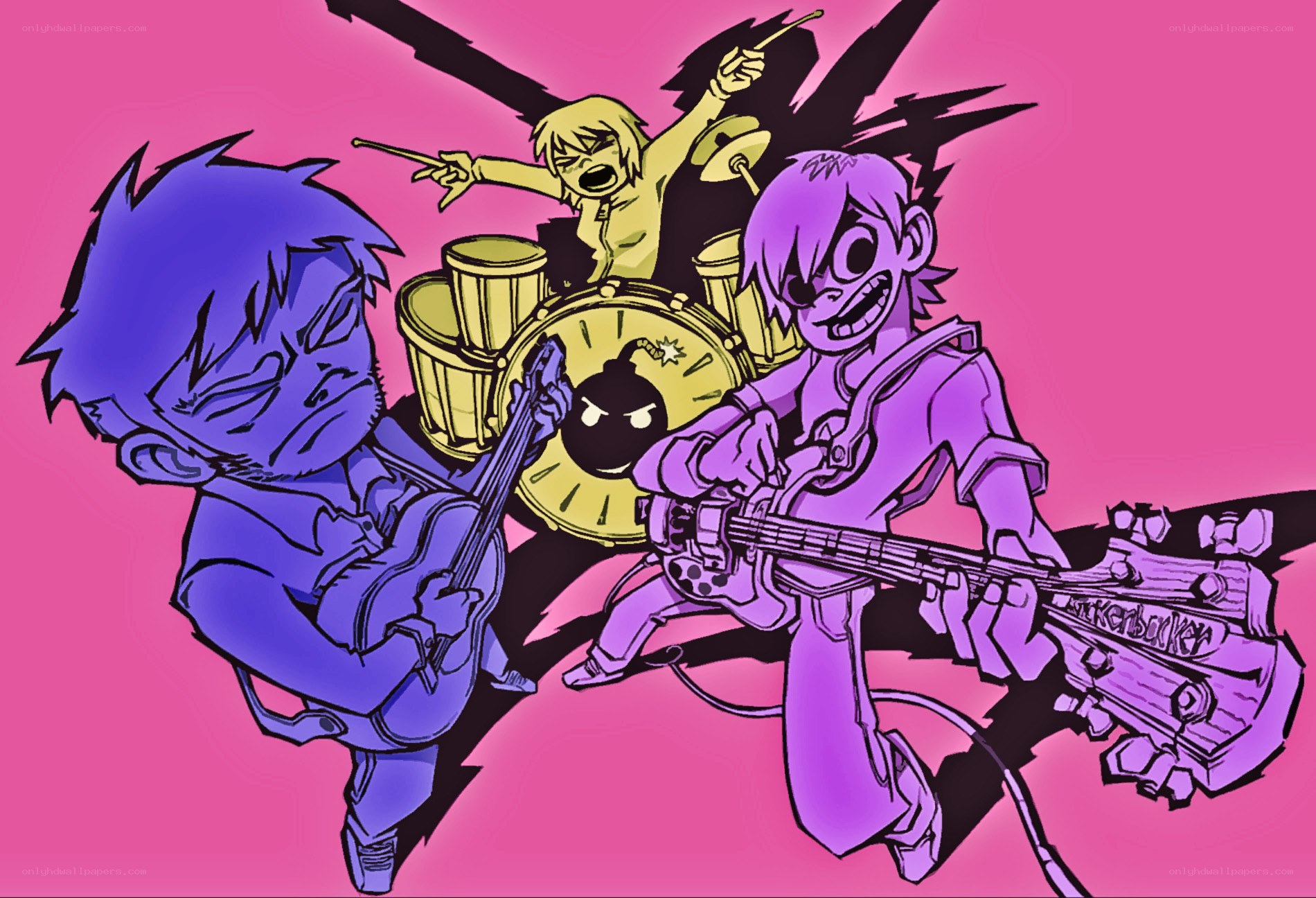 Guitar band illustration