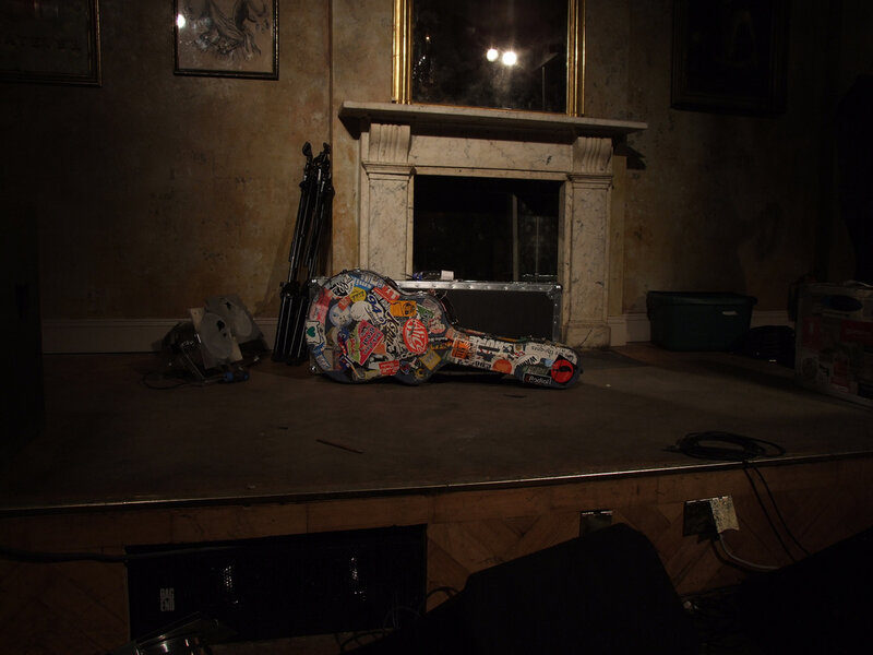 guitar case on stage