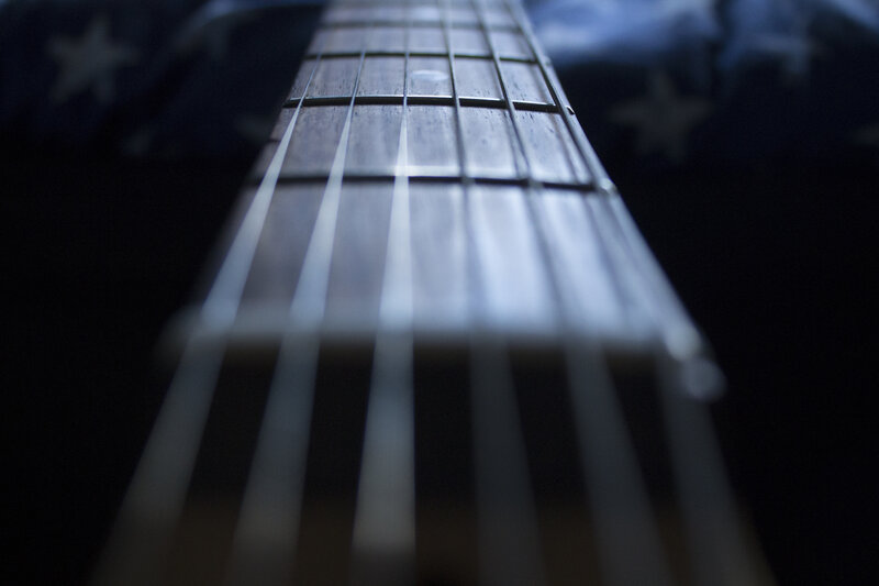 Guitar Fretboard — Black, Dark