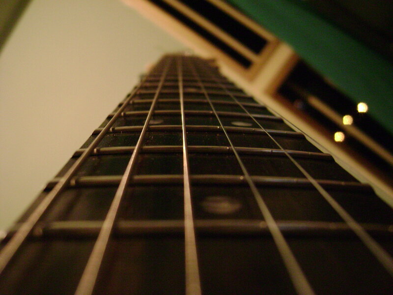 guitar fretboard close-up