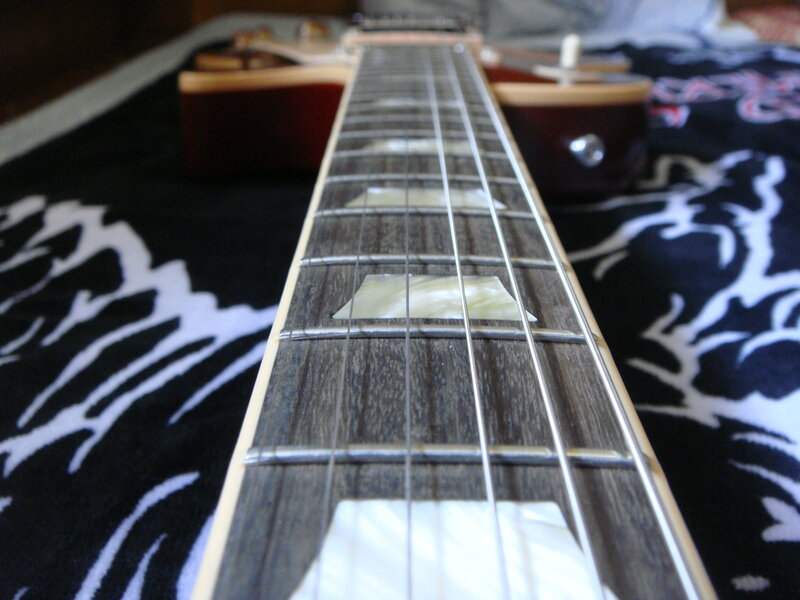 guitar fretboard close-up