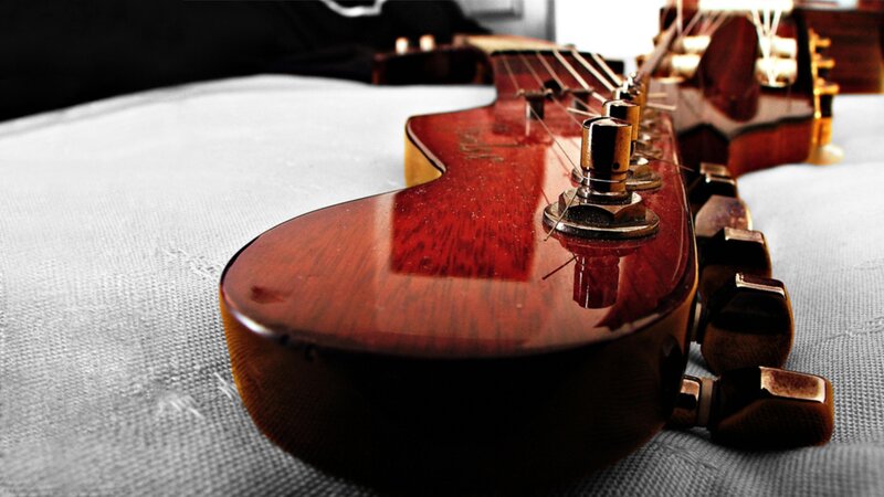 Guitar Headstock — Brown, Calm, Photograph
